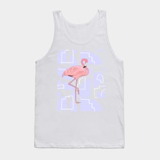 Pink Flamingo Midcentury Modern Retro Shapes Tank Top